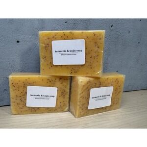 3 Pcs Turmeric and Kojic Soap Bar, Kojic Acid Soap for Hyperpigmentation‎